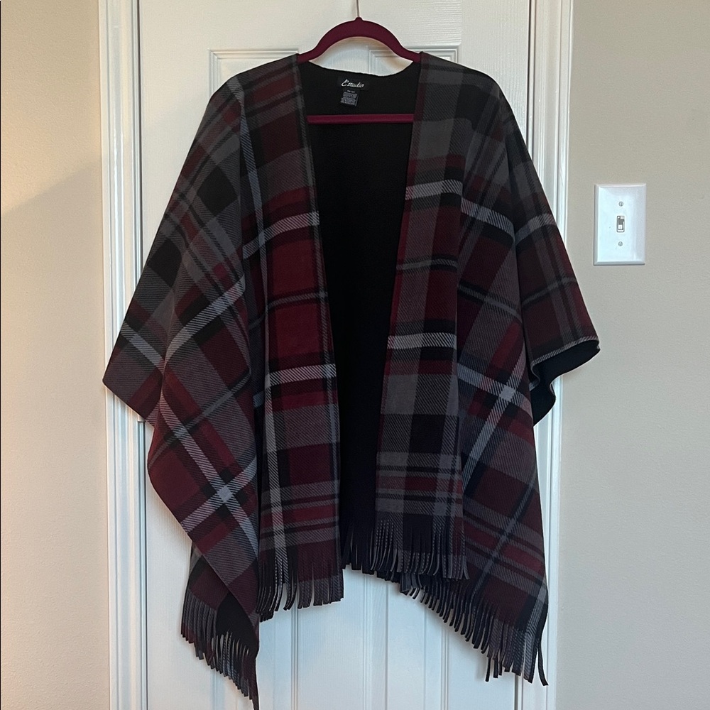 Plaid Fringe Wrap